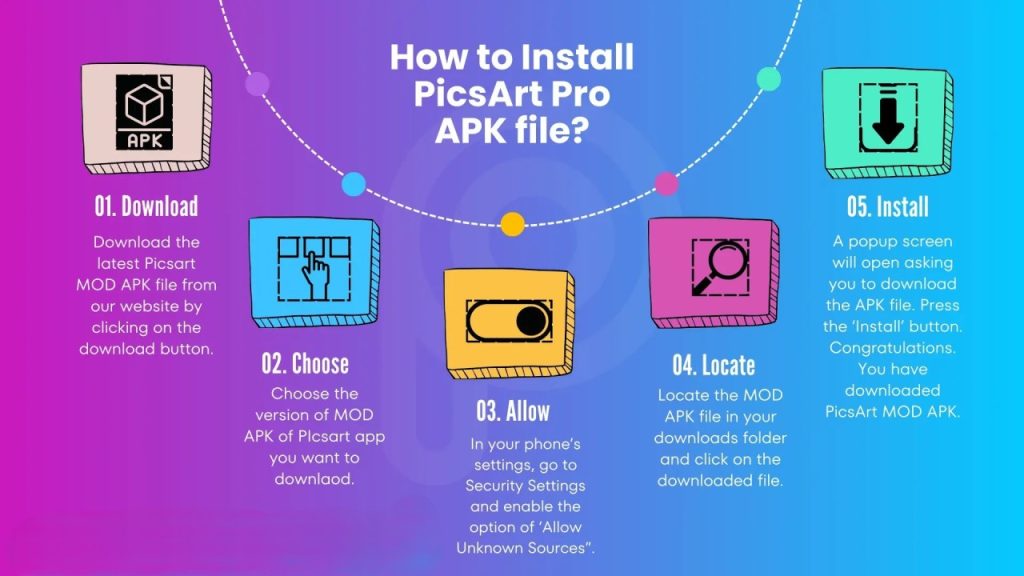 How to install Picsart Mod APK on Android